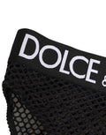 Black Cotton Mesh High Brief Panty Underwear