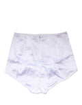 White Silk Blend High Waist Girdle Panty Underwear