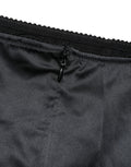 Black Silk Blend High Waist Girdle Panty Underwear