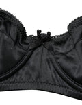 Black Semi-Pad Underwire Balconette Bra Underwear