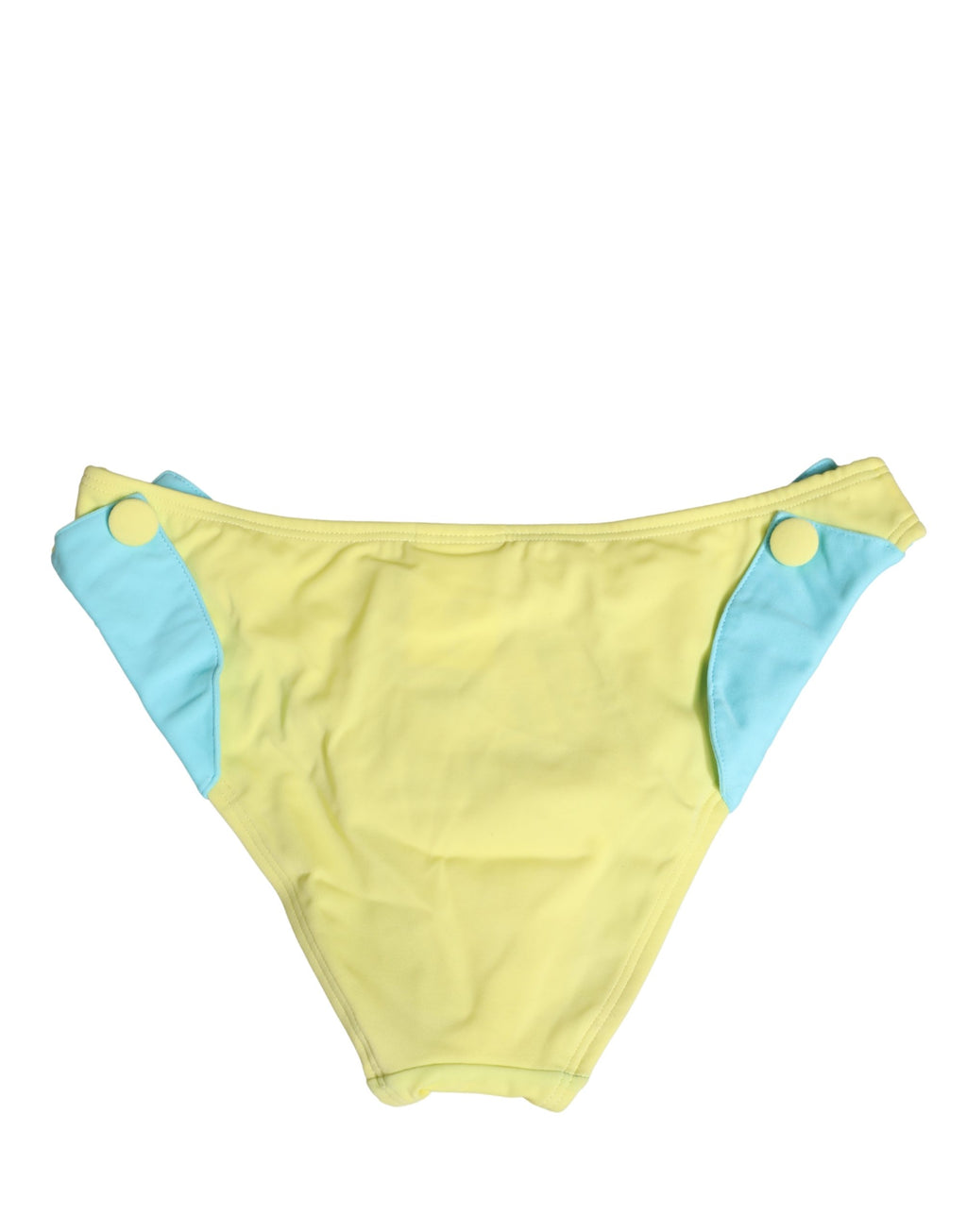 Yellow Blue Bandeau Top Bikini Bottom 2 Piece Swimwear