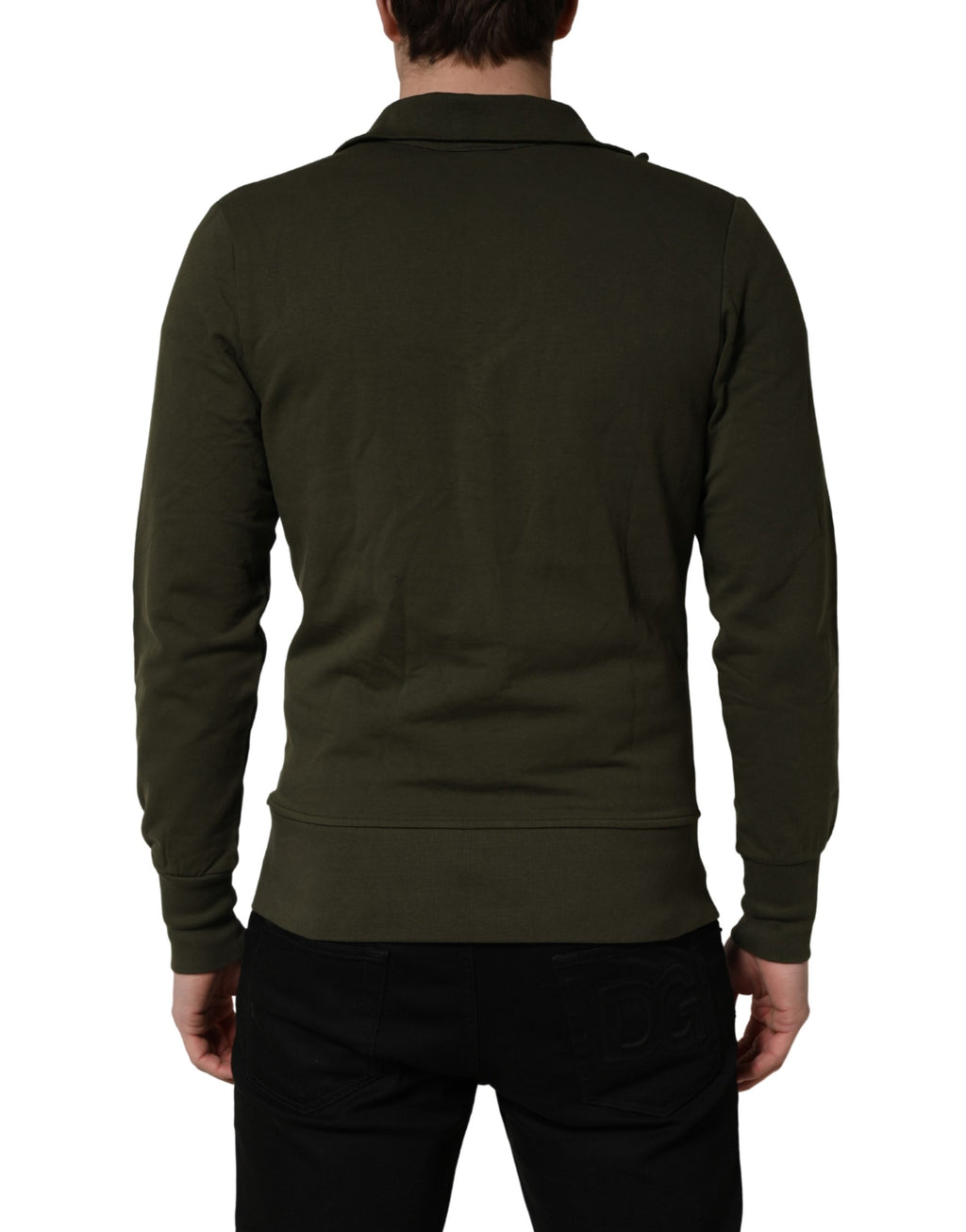 MilitaryGreen HalfZip Sweatshirt Sweater