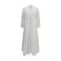 White Cotton Casual Dress