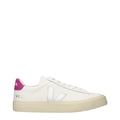 White Leather Low Top Sneakers