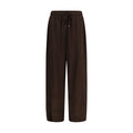Brown Acetate Casual Pants