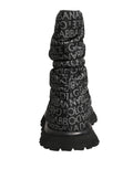 Black Logo Print Lace Up Snow Boots Shoes