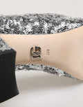 Silver Sequined Short Boots Stretch Shoes