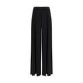 Black Viscose Casual Pants