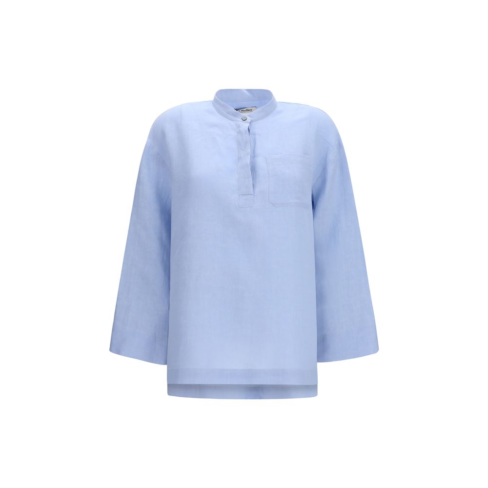 Blue Linen Dress Shirt
