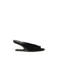 Black Goatskin Mules