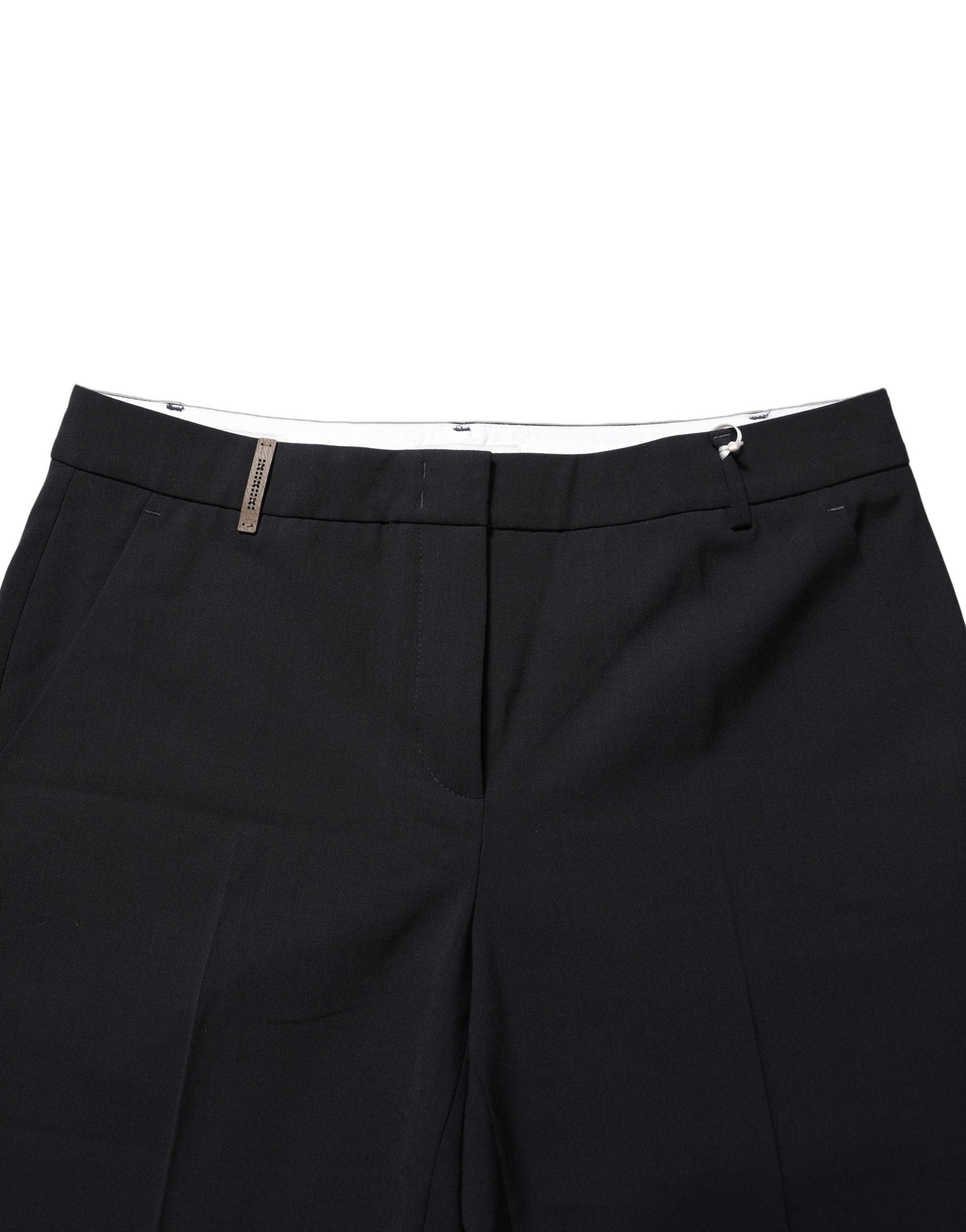 Black Skinny Mid Waist Chino Women Trouser Pants