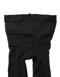Black Nylon Tartan Pattern Tights Stockings Socks