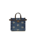 Blue Cotton Handbag