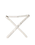 Off White Satin 100% Silk Adjustable Men Tied Necktie Tie