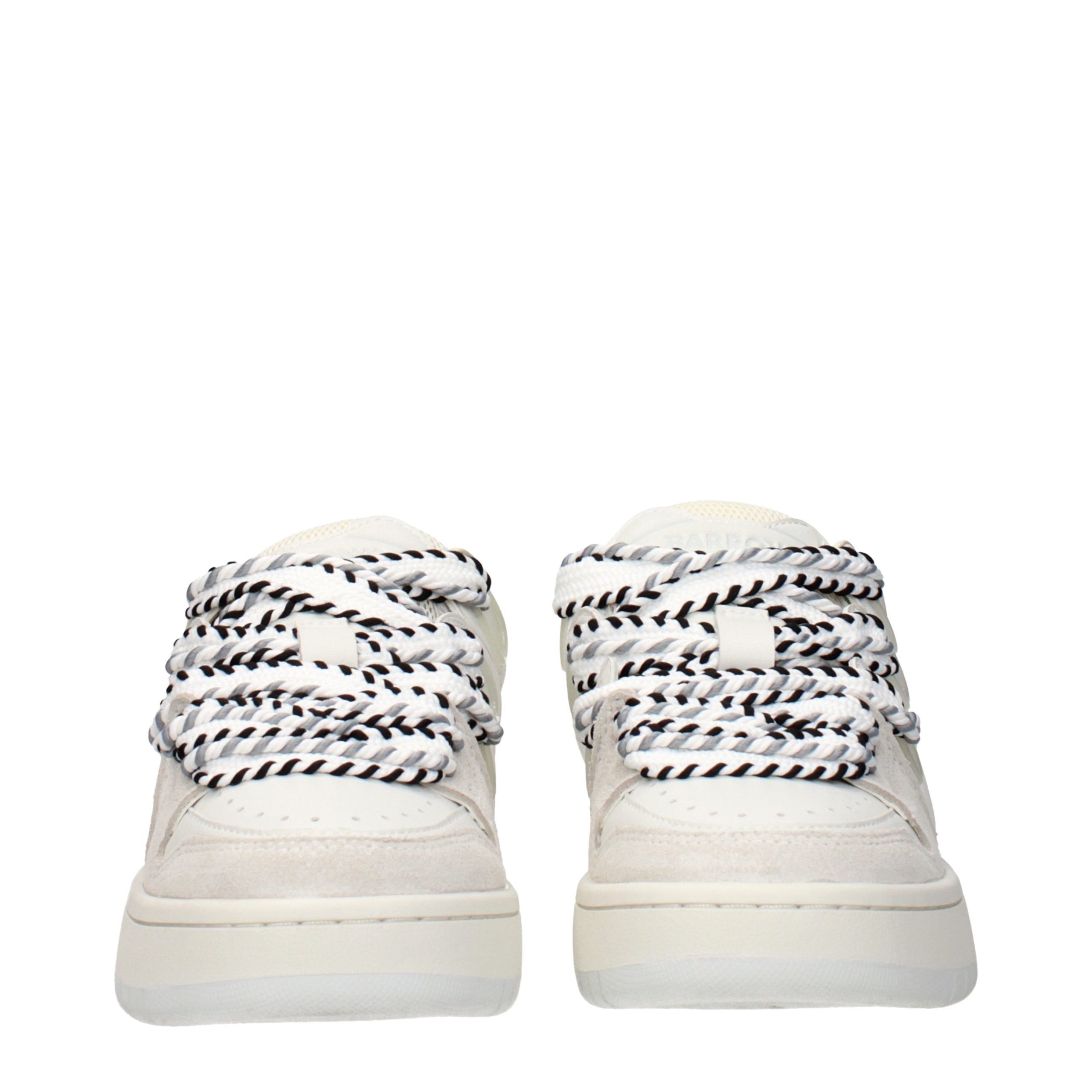 White Leather Low Top Sneakers