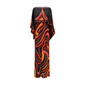 Orange Silk Long Dress