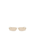 Beige Metal Sunglasses