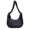 Blue Leather Shoulder Bag
