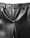 Black PU Leather High Waisted Trouser Pants