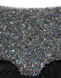 Black Rhinestone High Waist Hotpants Shorts