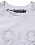 White Logo Round Neck Sleeveless T-shirt