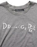 Gray Logo Embroidery Short Sleeve T-shirt