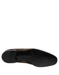 Blue Brocade Slip On Men Dress Loafers Shoes