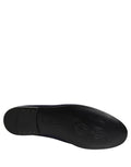 Blue Satin Logo Slip On Flats Loafers Shoes
