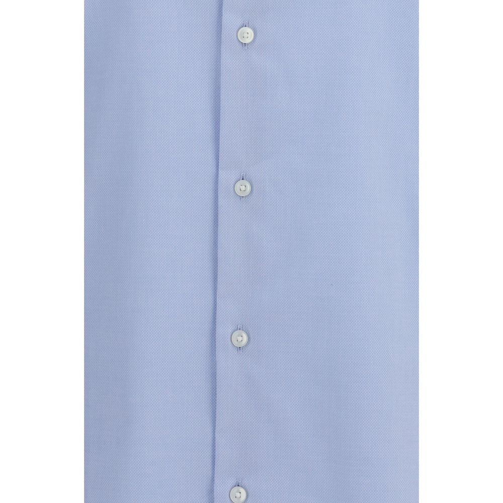 Blue Cotton Dress Shirt