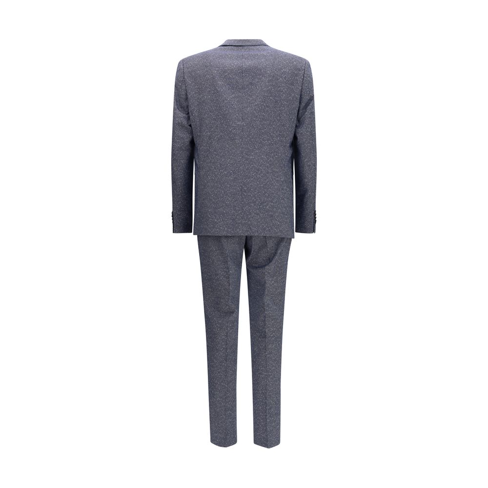 Blue Viscose Two-Piece Suit