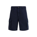 Blue Cotton Bermuda Shorts