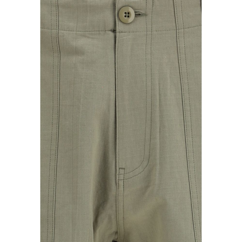 Bicolor Cotton Bermuda Shorts
