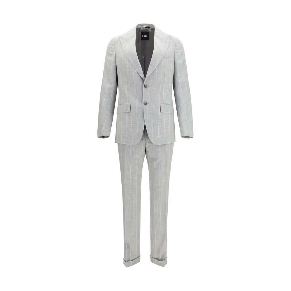 Gray Cotton Two-Piece Suit