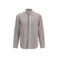 Brown Cotton Pattern Shirt