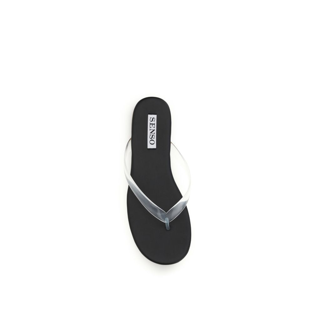 Black Rubber Flip-Flop Sandals