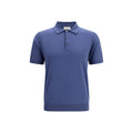 Blue Cotton Polo Shirt
