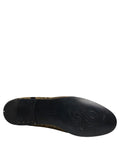 Gold Jacquard Leather Slip On Loafers Shoes