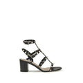 Black Calf Leather Bos Taurus Strap-On Sandals