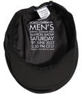 Men Black Cotton Stretch Newsboy Cloth Capello Hat