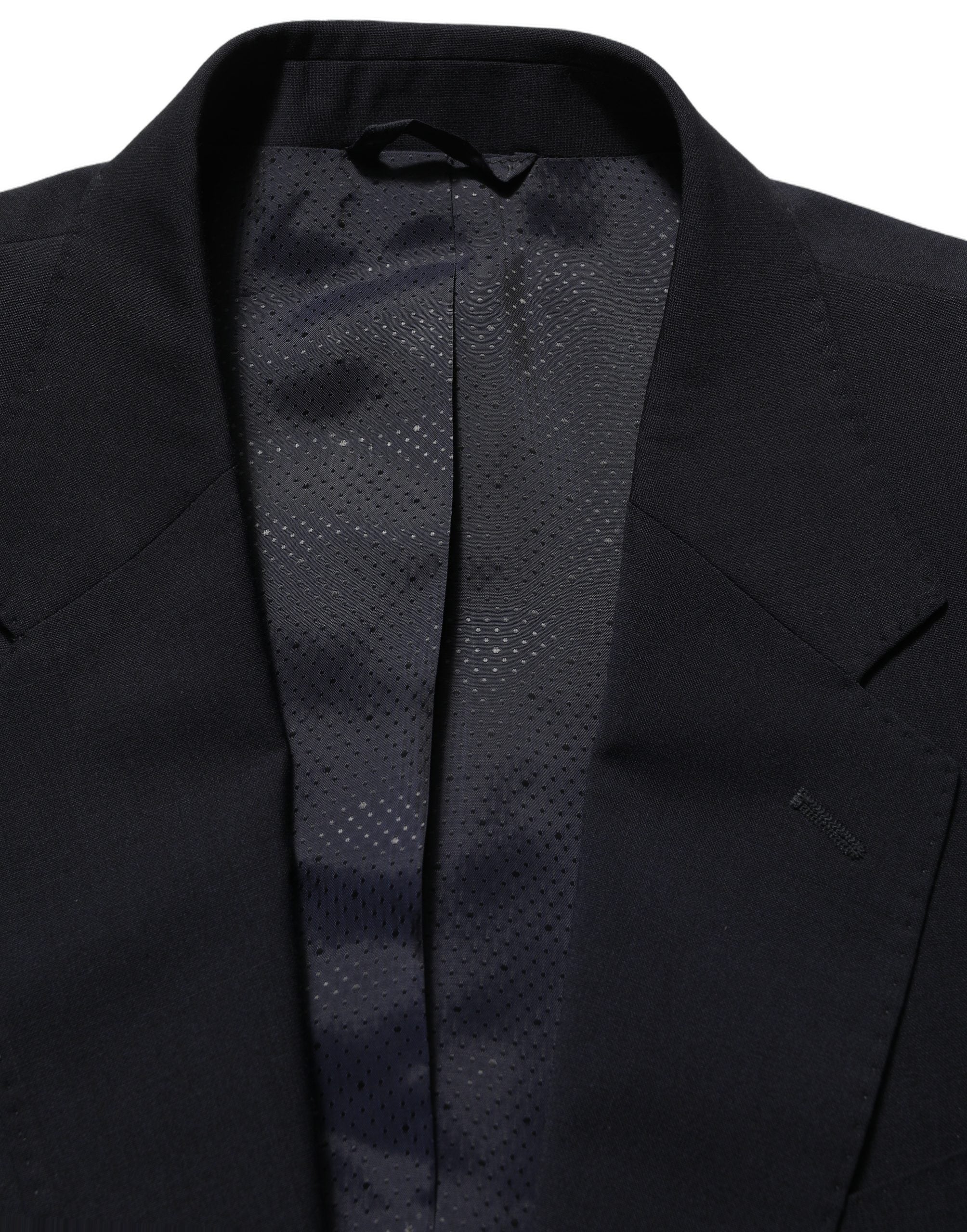 Black Wool Single Breasted Men Blazer Jacket