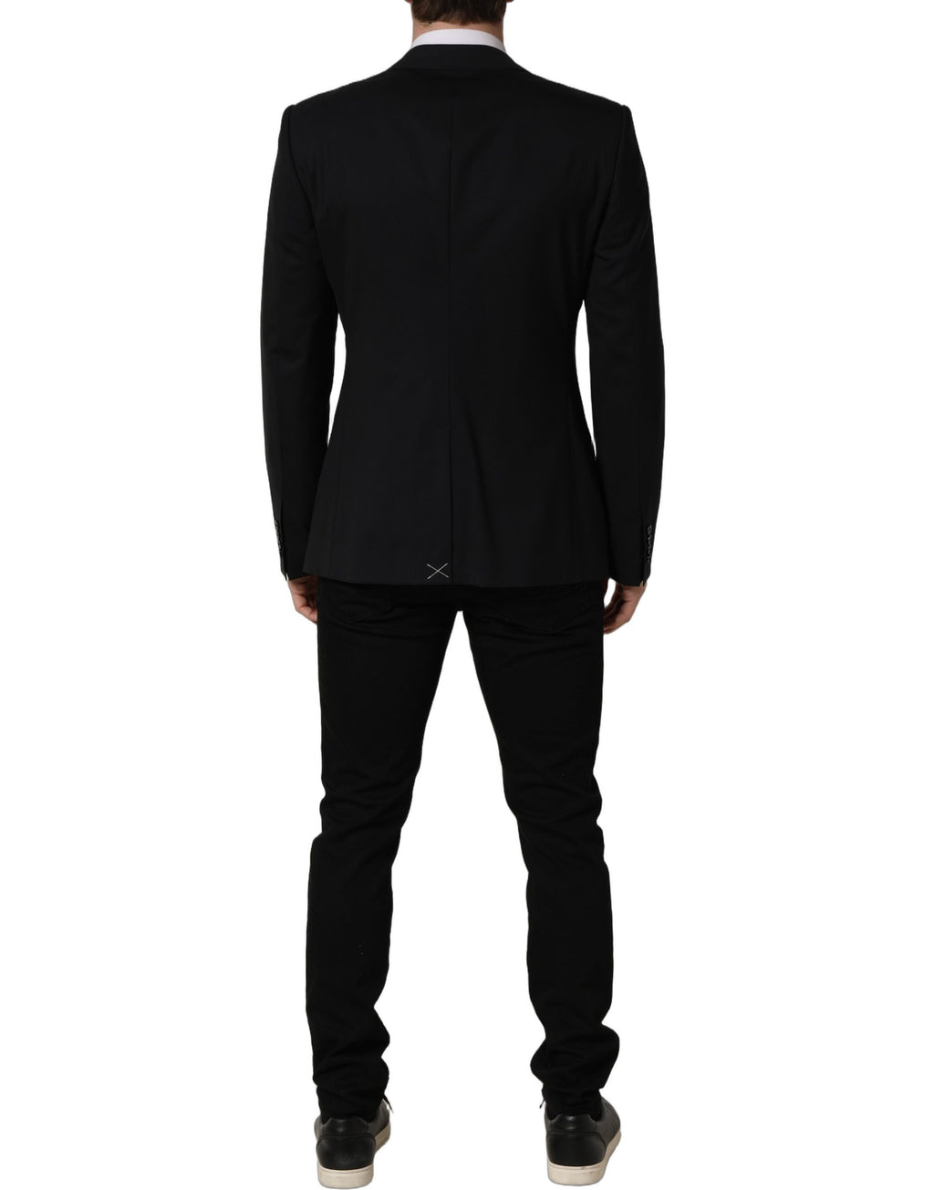Black Wool Single Breasted Blazer Jacket