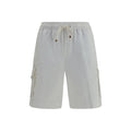 White Cotton Bermuda Shorts
