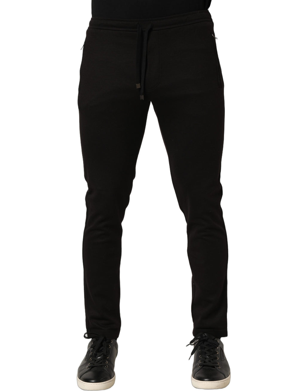 Black Wool Jogger Men Sweatpants Trouser Pants