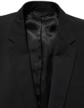 Black Wool Slim Fit Formal 2 Piece Men Suit