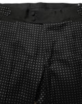 Black Polka Dot Cotton Dress Trouser Pants