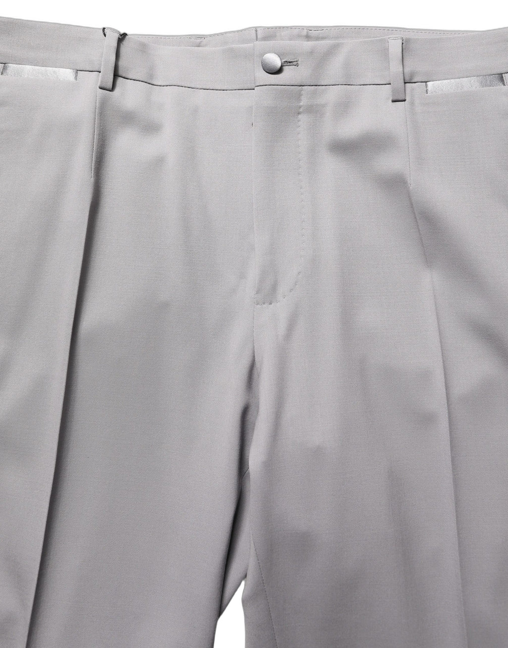 Gray Wool Tapered Men Dress Trouser Pants