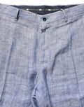Light Blue Linen Straight Dress Trouser Pants