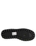 Black Quilted Effect Mid Calf Boots Shoes