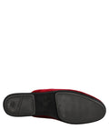 Red Suede Slides Flat Slipper Men Shoes