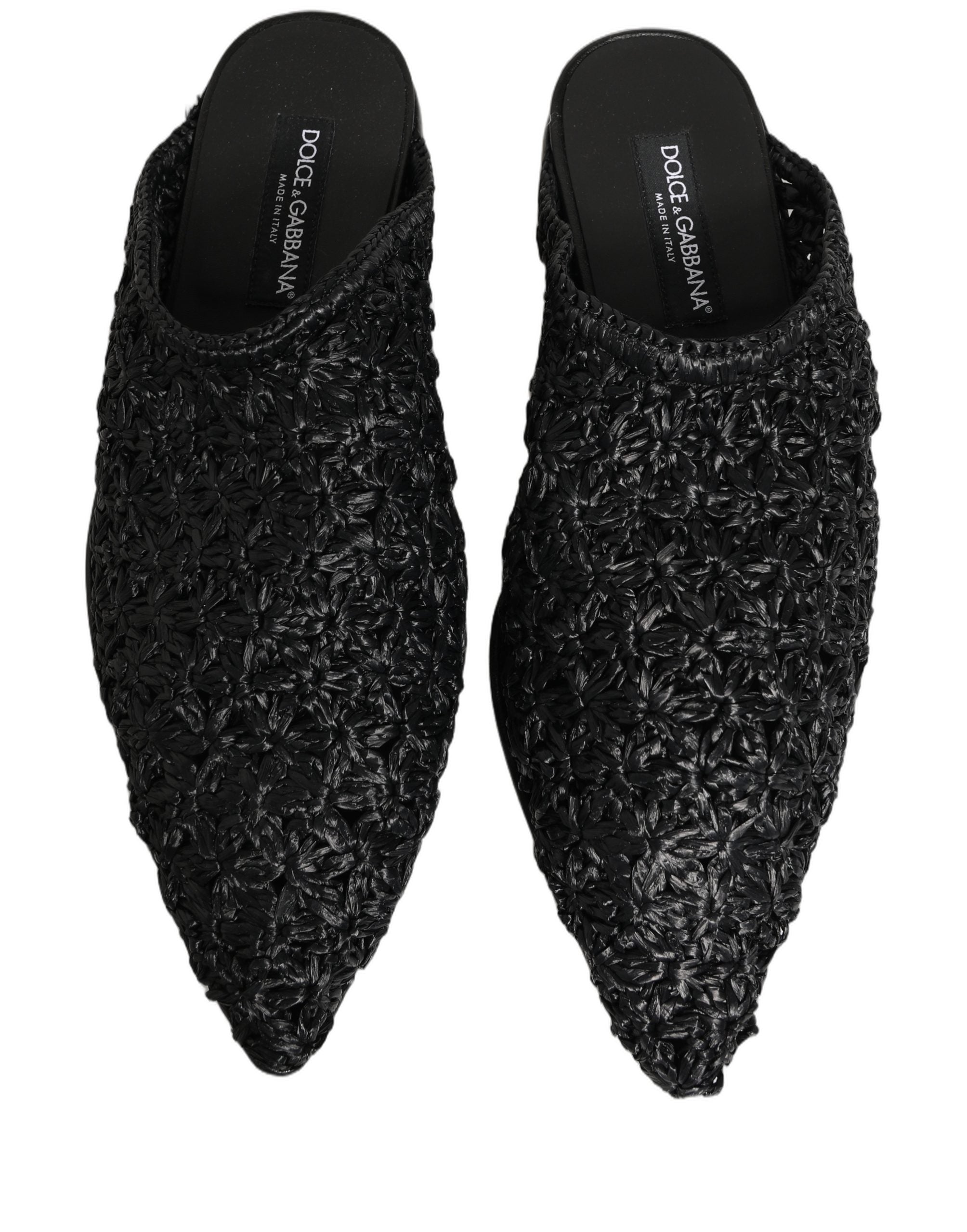 Black Mules Slides Slippers Men Flats Shoes